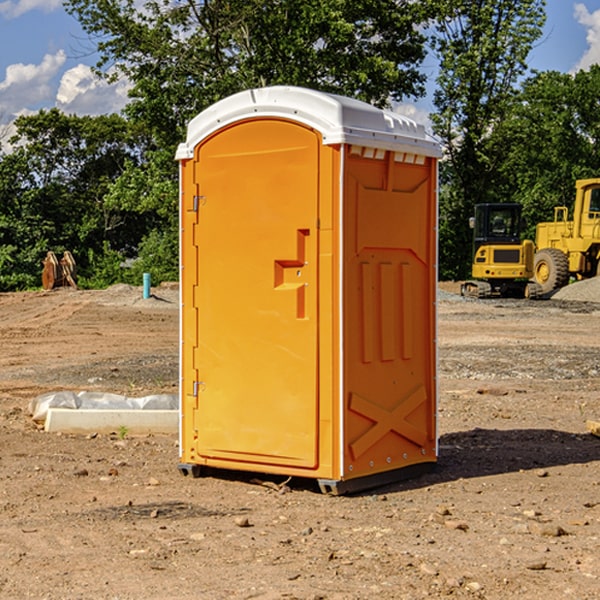 how often are the portable restrooms cleaned and serviced during a rental period in Gordon Kentucky